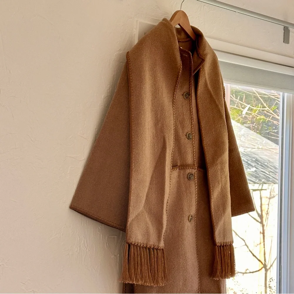 Toteme Embroidered Scarf Coat - Picture 5 of 16